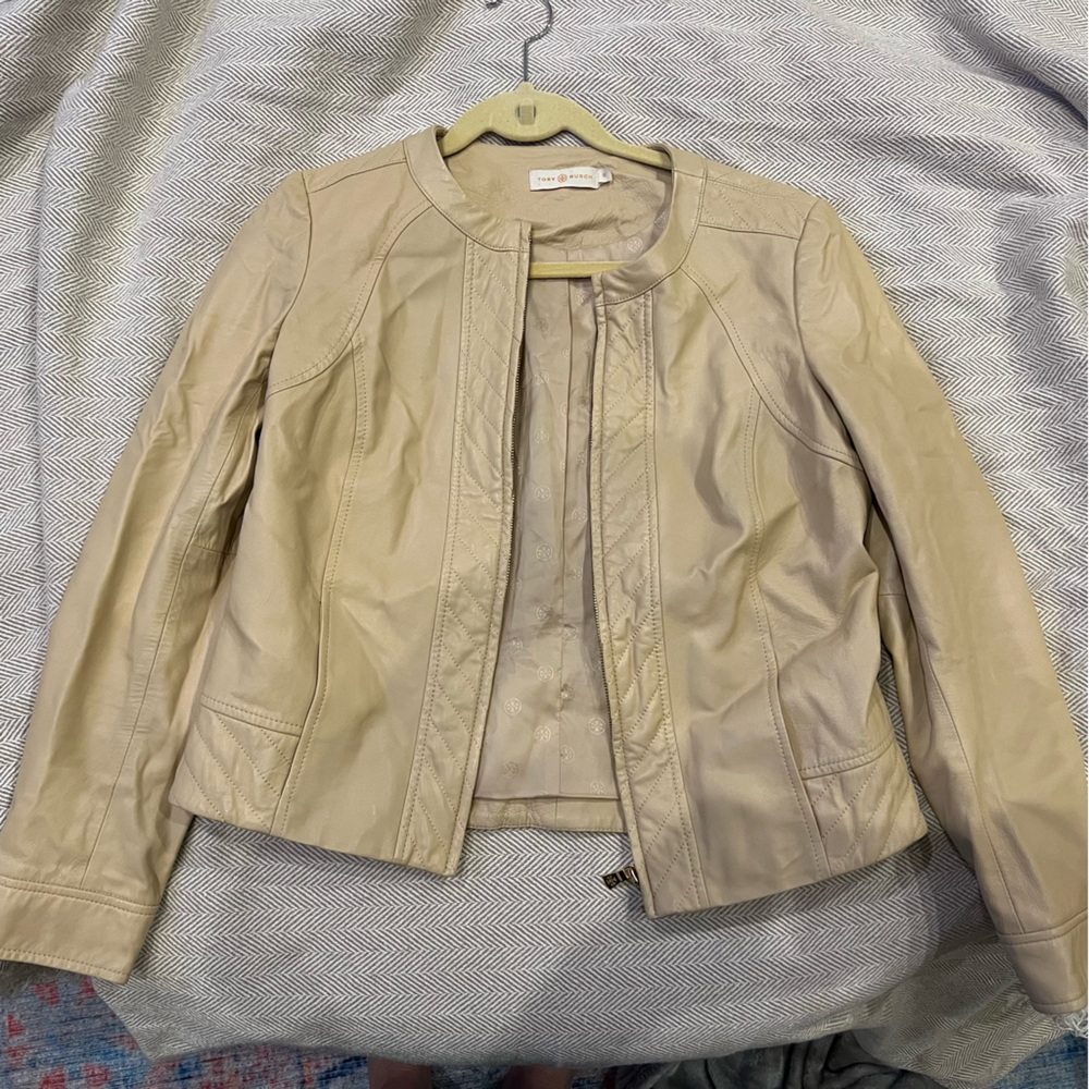 Tory Burch leather jacket size 10